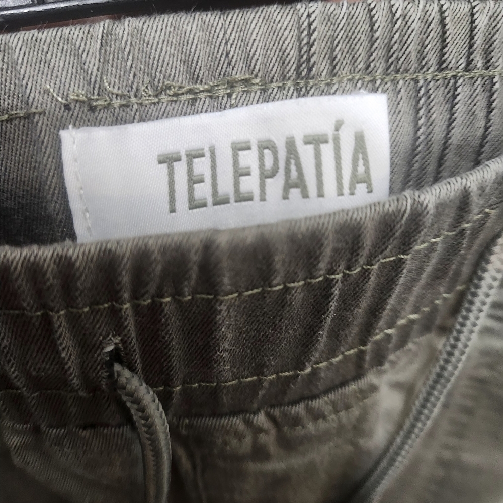 Telepatia Womens Olive Green Cargo Jogger Pants Size 27 - Picture 6 of 7